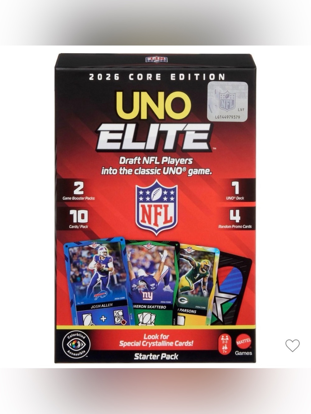 Uno Elite - NFL Edition - New in Box Damage- No Cancels